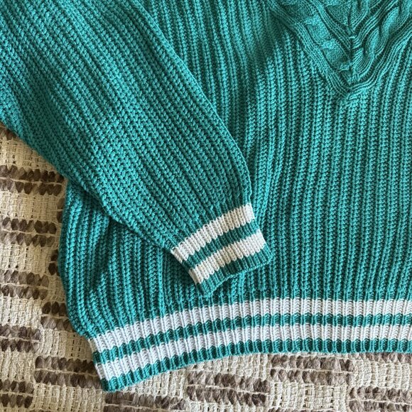 Vintage Jantzen Varsity Collegiate Tennis V-Neck Knit Sweater, XL - Picture 5 of 9